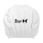 tomo_BOWLINGのNO BOWLING , NO LIFE .　ブラック Big Crew Neck Sweatshirt