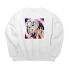 mano-verseのMegami #04296 Big Crew Neck Sweatshirt