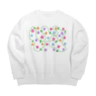 nana_haruの花ドット Big Crew Neck Sweatshirt