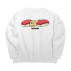 高堂玲/イラストの方のおすしねこ Big Crew Neck Sweatshirt