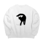 小鳥と映画館の黒猫たんのおちりが堪能出来る権利の付与 ロゴ無し Big Crew Neck Sweatshirt