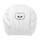 ネコグラシのラッキーキャット Big Crew Neck Sweatshirt