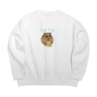 emureraのうまうまハムちゃん Big Crew Neck Sweatshirt