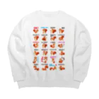 SUNDAYS GRAPHICSのりすスタンプ Big Crew Neck Sweatshirt