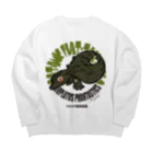 HERP MODA by ヤマモトナオキのエダハヘラオヤモリ/ダークグリーン Big Crew Neck Sweatshirt