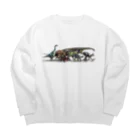 恐竜おみやげ屋のアジアの恐竜達 Big Crew Neck Sweatshirt