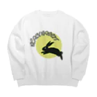 MZグラフィックスのうさぎ年　2023　ブラック・ラビット Big Crew Neck Sweatshirt