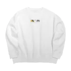 お髭ちゃんのおみせ。のハイタッチにゃんず Big Crew Neck Sweatshirt