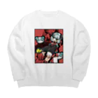 キョンシーの服飾雑貨店のウォーキングキョンシー（白） Big Crew Neck Sweatshirt