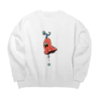 SAUNA CIRCLEのサウナハットゴーストくん Big Crew Neck Sweatshirt