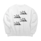 楽猫楽描しげ屋のシャーシャー Big Crew Neck Sweatshirt