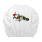 SKULL-2のノーズアートを描くすろくま。戦闘機P-40、SKULL Big Crew Neck Sweatshirt