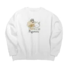 ぷぷまるのぷぷまる ねこもいっしょ おおきめ Big Crew Neck Sweatshirt