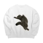 むっちり猫のむっちり丸のお腹ぽっこりむっちり丸 Big Crew Neck Sweatshirt