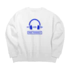 香庭くゆるのヘッドホン/音楽/MUSIC Big Crew Neck Sweatshirt