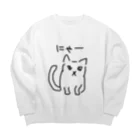 ののの猫屋敷の【ピカソ】 Big Crew Neck Sweatshirt