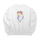 生存しよ！の流動体ねこ バイジェンダー フラッグカラー Big Crew Neck Sweatshirt