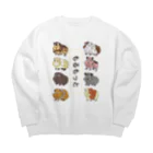 pazzuのモルモットたち Big Crew Neck Sweatshirt