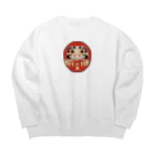 funny-boneの［赤］だるま 開運吉祥 達磨 Big Crew Neck Sweatshirt