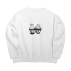 食べかけケーキのオベサ　obesa Big Crew Neck Sweatshirt