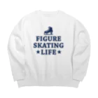 sports_tower スポーツタワーのフィギュアスケート・figure skating・グッズ・デザイン・フィギアスケート・#Tシャツ・ステップ・スピン・ジャンプ・スケート靴イラスト・技・男子・女子・かっこいい・かわいい・アイスダンス Big Crew Neck Sweatshirt