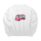 いぬのはなこ小屋のうさぎ幼稚園(もも) Big Crew Neck Sweatshirt