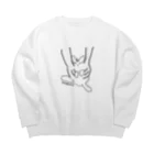 さとうの抱えられたけだま Big Crew Neck Sweatshirt