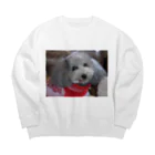 iyasinceのお犬好し「ぱぁるたん」コミュニケーション能力 Big Crew Neck Sweatshirt