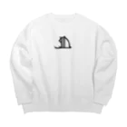 sengokuartの真田 幸村 花押（黒） Big Crew Neck Sweatshirt