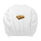 メシテロタイプ（飯テロTシャツブランド）のハニーアイス Big Crew Neck Sweatshirt