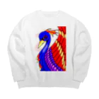 greetenの不死鳥アート  幻想世界 Big Crew Neck Sweatshirt