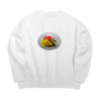 メシテロタイプ（飯テロTシャツブランド）の冷やし中華 Big Crew Neck Sweatshirt