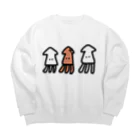 なでしこ@デザインのいか焼きイカいか Big Crew Neck Sweatshirt