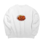 メシテロタイプ（飯テロTシャツブランド）のエビチリ（虾辣椒） Big Crew Neck Sweatshirt