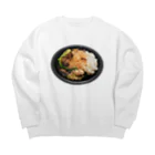 メシテロタイプ（飯テロTシャツブランド）のフカヒレご飯 Big Crew Neck Sweatshirt