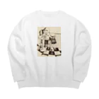 izumi_salonのカフェテリア zine Big Crew Neck Sweatshirt