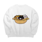 BADCAT GOODS SHOPの鍋ねこトリオ Big Crew Neck Sweatshirt