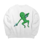 doteauの宇宙人くん：光線ピューピュー Big Crew Neck Sweatshirt