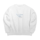 kojika_no_yabouの人になんて流されない犬。 Big Crew Neck Sweatshirt