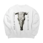 MUGEN ARTの牛の頭蓋骨　ジーン・バーナード　Jean Bernard / Skull of a Cow Big Crew Neck Sweatshirt