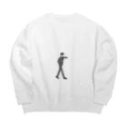 くものみせのじかんを気にするサラリーマン Big Crew Neck Sweatshirt