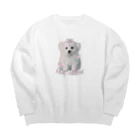 犬と両思いのHoly Maltese Big Crew Neck Sweatshirt
