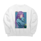 CHICHIZŌのMAOちゃん(寝起き) Big Crew Neck Sweatshirt