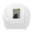 Latte-のずっと仲良し Big Crew Neck Sweatshirt