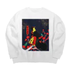 ごった煮商店の江戸名所百人美女 Big Crew Neck Sweatshirt