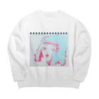 塩バターの春のクリームソーダ Big Crew Neck Sweatshirt