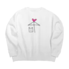 handmade asyouareの空いてますよ Big Crew Neck Sweatshirt