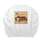 まつもトイズの貴方は何型？　カバと少女 Big Crew Neck Sweatshirt