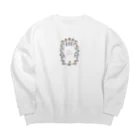 shix2のゆるりヨガ　ムーンサルテーション Big Crew Neck Sweatshirt