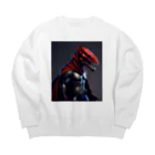 AI-assembleの恐竜のヒーロー Big Crew Neck Sweatshirt